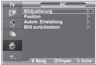 SAMSUNG LE26S81B - Bildeinstellungen initialisieren (Bild zurücksetzen): Sie können alle Bildeinstellungen auf die werkseitig eingestellten Ausgangswerte zurücksetzen. - 1