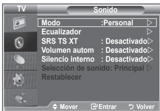 SAMSUNG LE26S81B - Puede seleccionar un tipo de efecto de sonido especial que se usará cuando se visualice una emisión concreta. - 1
