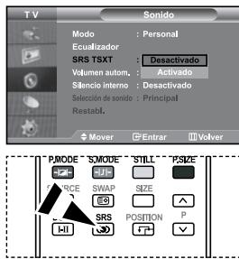 SAMSUNG LE27S71B - Configuración de TruSurround XT (SRS TSXT) - 1