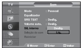 SAMSUNG LE27S71B - Seleccionar a opção Internal Mute (Sil. externo) - 1