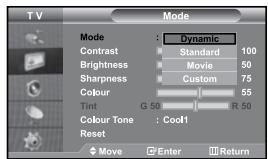 SAMSUNG LE27S71B - Changing the Picture Standard - 1