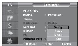 SAMSUNG LE27S71B - Utilizar a função Poupar energia - 1