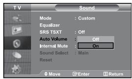 SAMSUNG LE27S71B - Adjusting the Volume Automatically - 1