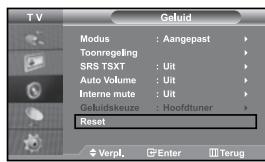 SAMSUNG LE27S71B - De geluidsinstellingen terugstellen naar de standaard fabrieksinstellingen - 1