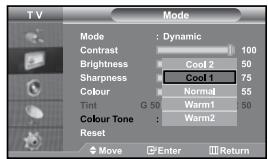 SAMSUNG LE27S71B - Changing the Colour Tone - 1