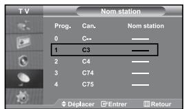 SAMSUNG LE27S71B - Organisation des canaux mémorisés: - 1
