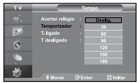 SAMSUNG LE27S71B - Pode acertar o relógio do televisor para que apareça a hora actual quando carregar no botão "INFO". Também pode programar a hora se quiser utilizar os temporizadores Ligar/Desligar automático. - 1