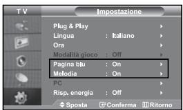 SAMSUNG LE27S71B - Impostazione della modalità Pagina blu / Selezione della Melodia - 1