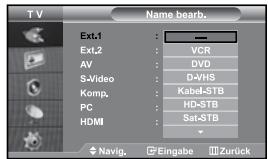 SAMSUNG LE27S71B - Signalquellennamen bearbeiten - 1