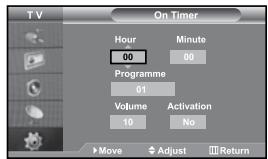 SAMSUNG LE27S71B - Switching the Television On and Off Automatically - 1