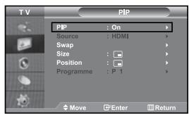 SAMSUNG LE27S71B - Viewing the Picture In Picture (PIP) - 1