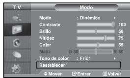 SAMSUNG LE27S71B - Reajuste de los valores de la imagen a los valores predefinidos de fábrica - 1