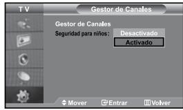 SAMSUNG LE27S71B - Activación del bloqueo para niños - 1