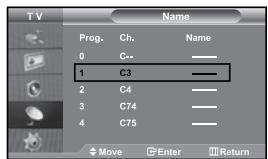 SAMSUNG LE27S71B - Sorting the Stored Channels - 2