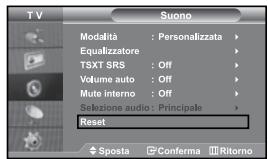 SAMSUNG LE27S71B - Azzeramento delle impostazioni audio ai valori preimpostati in fabbrica - 1