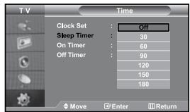 SAMSUNG LE27S71B - Setting and Displaying the Current Time - 2