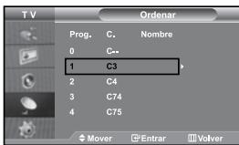SAMSUNG LE27S71B - Orden de los canales memorizados - 1