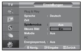 SAMSUNG LE27S71B - Spielemodus verwenden - 1