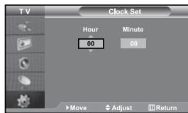 SAMSUNG LE27S71B - Setting and Displaying the Current Time - 1