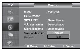 SAMSUNG LE27S71B - Selección del silencio interno - 2
