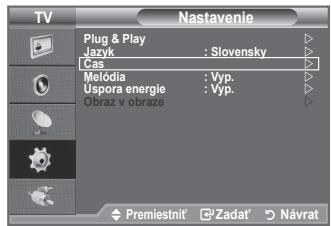 SAMSUNG LE32A330J1 - Nastavenie a zobrazenie aktuálneho času - 3