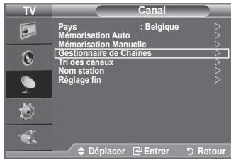 SAMSUNG LE32A330J1 - A l'aide de la fonction Gestionnaire de Chaînes, vous pouvez aisément verrouiller ou ajouter des canaux. - 1