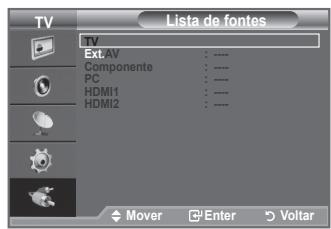 SAMSUNG LE32A330J1 - Pode fazer uma selecção das fontes externas ligadas às tomadas de entrada do televisor. - 2