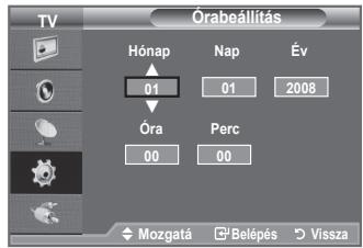 SAMSUNG LE32A330J1 - Az aktuális idő beállítása és megjelenítése - 2