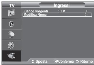 SAMSUNG LE32A330J1 - Assegnare un nome al dispositivo collegato ai jack di ingresso per semplificare la selezione della sorgente di ingresso. - 1