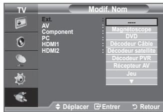 SAMSUNG LE32A330J1 - Nommez le périphérique connecté aux prises d'entrée pour rendre la sélection des sources d'entrée plus facile. - 2