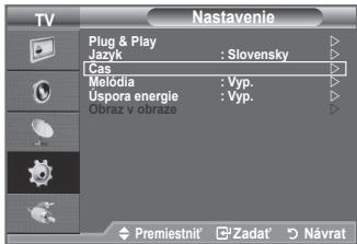 SAMSUNG LE32A330J1 - Nastavenie a zobrazenie aktuálneho času - 5