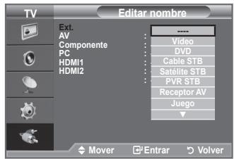 SAMSUNG LE32A330J1 - Edición de los nombres de fuentes de entrada - 2