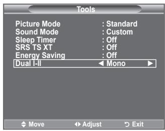 SAMSUNG LE32A330J1 - Selecting the Sound Mode - 1