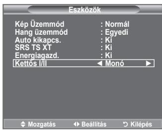 SAMSUNG LE32A330J1 - A hangmód kiválasztása - 1