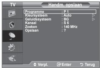 SAMSUNG LE32A330J1 - Bij het handmatig opslaan van kanalen kunt u het volgende kiezen: - 2
