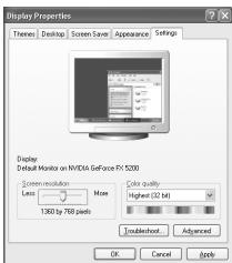 SAMSUNG LE32A330J1 - Nastavitev programske opreme PC-ja (na osnovi Windows XP) - 1
