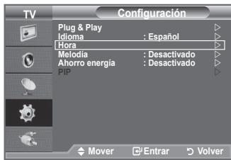 SAMSUNG LE32A330J1 - Ajuste y visualización de la hora actual - 1