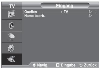 SAMSUNG LE32A330J1 - Sie können zwischen den an den Eingangsbuchsen des Fernsehgeräts angeschlossenen externen Quellen auswählen. - 1