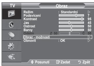 SAMSUNG LE32A330J1 - Konfigurace možností obrazu - 1