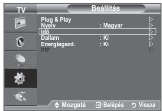SAMSUNG LE32A330J1 - Az aktuális idő beállítása és megjelenítése - 1