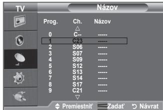 SAMSUNG LE32A330J1 - Priradenie názvov kanálov - 2