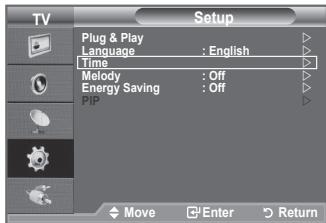 SAMSUNG LE32A330J1 - Setting and Displaying the Current Time - 1