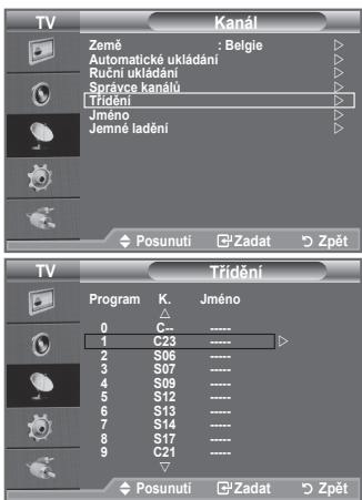SAMSUNG LE32A330J1 - Uspořádání uložených kanálů - 1
