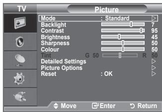 SAMSUNG LE32A450 - Ogled menijev - 1
