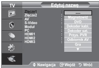 SAMSUNG LE32A450 - Edytowanie nazw zródel sygnalu wejsciowego - 2
