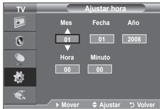 SAMSUNG LE32A450 - Ajuste y visualización de la hora actual - 2