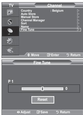 SAMSUNG LE32A450 - S fino naravnavo ročno prilagodite dolovičeni kanal za optimalen sprejem. - 1