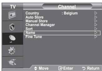 SAMSUNG LE32A450 - Poimenovanje kanalov - 1