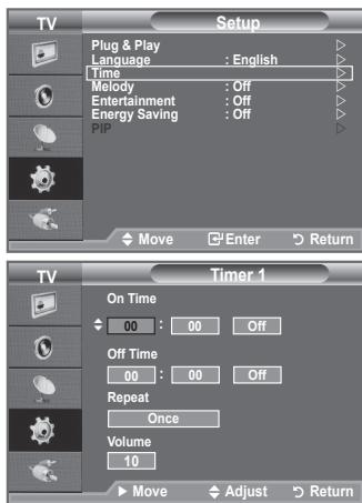 SAMSUNG LE32A450 - Switching the Television On and Off Automatically - 1