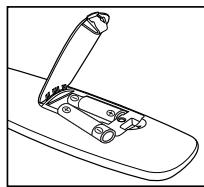 SAMSUNG LE32A450 - Colocar pilhas no telecomando - 2
